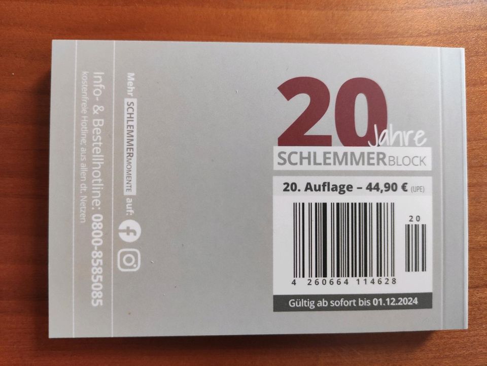 Schlemmerblock 2024 Bremen Gutscheinbuch - nur 10€ inkl Versand in Bremen