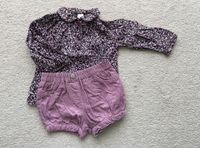 Set Bluse/Shorts Mädchen Baby Club Gr. 86 Blumen Lila Bayern - Herzogenaurach Vorschau