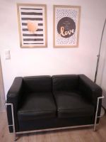 Sofa 2-Sitzer, schwarzes Leder, Style Cassina/USM Bayern - Bockhorn Vorschau