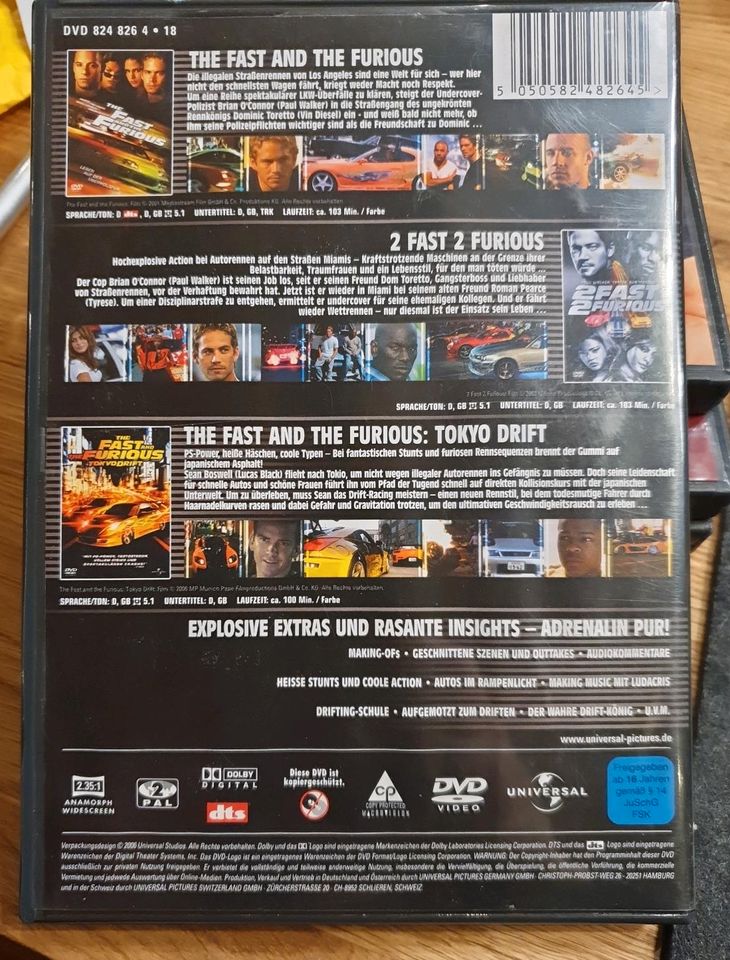 DVD 3 Stück Fast and the Furious in Burgrieden