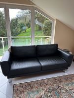 Schwarzes ausklappbares Designer Ledersofa / Schlafsofa Baden-Württemberg - Heidelberg Vorschau