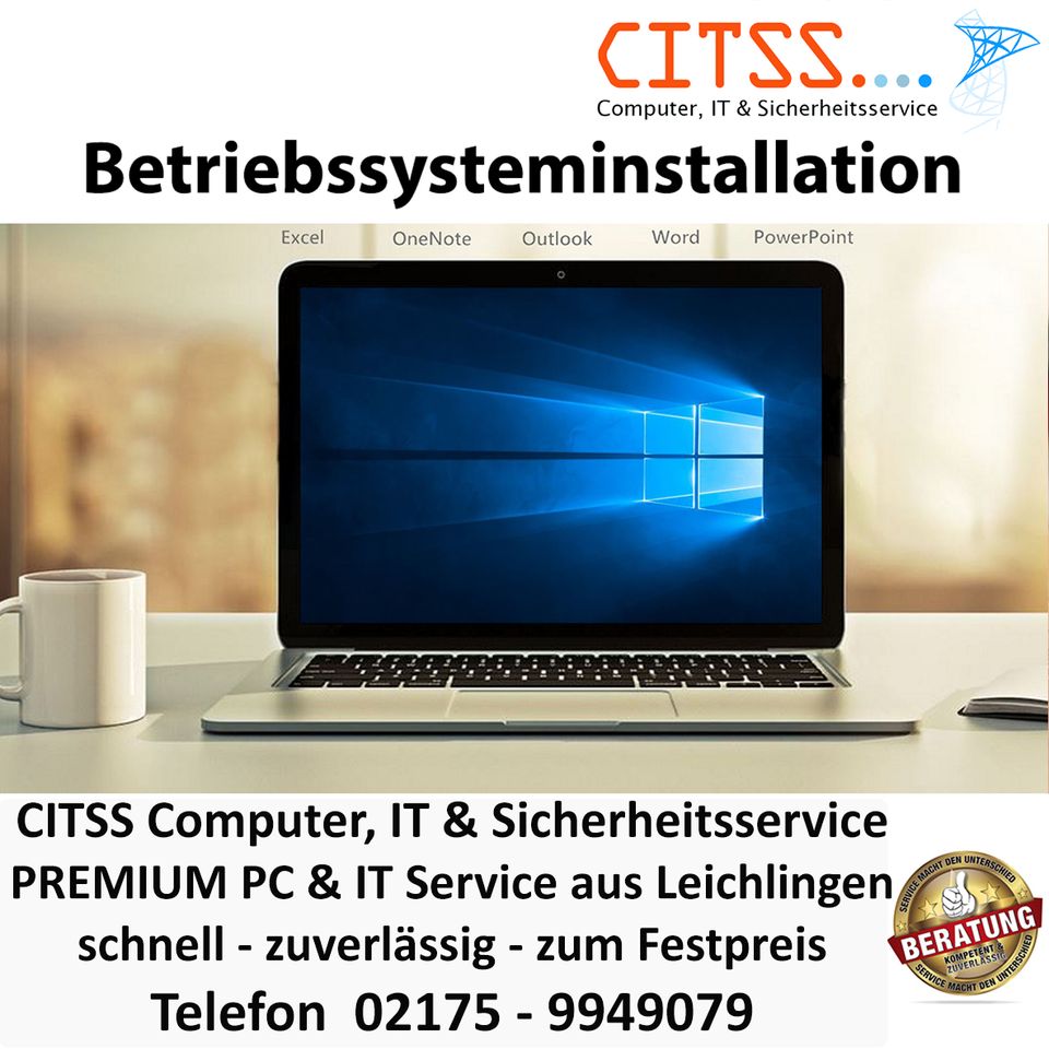 Betriebssysteminstallation Windows 10 11 oder Mac Update in Leichlingen