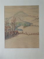 Aquarell - Der Hohe Staufen im Winter - von S. Staudenmeyer '39 Baden-Württemberg - Gammelshausen Vorschau