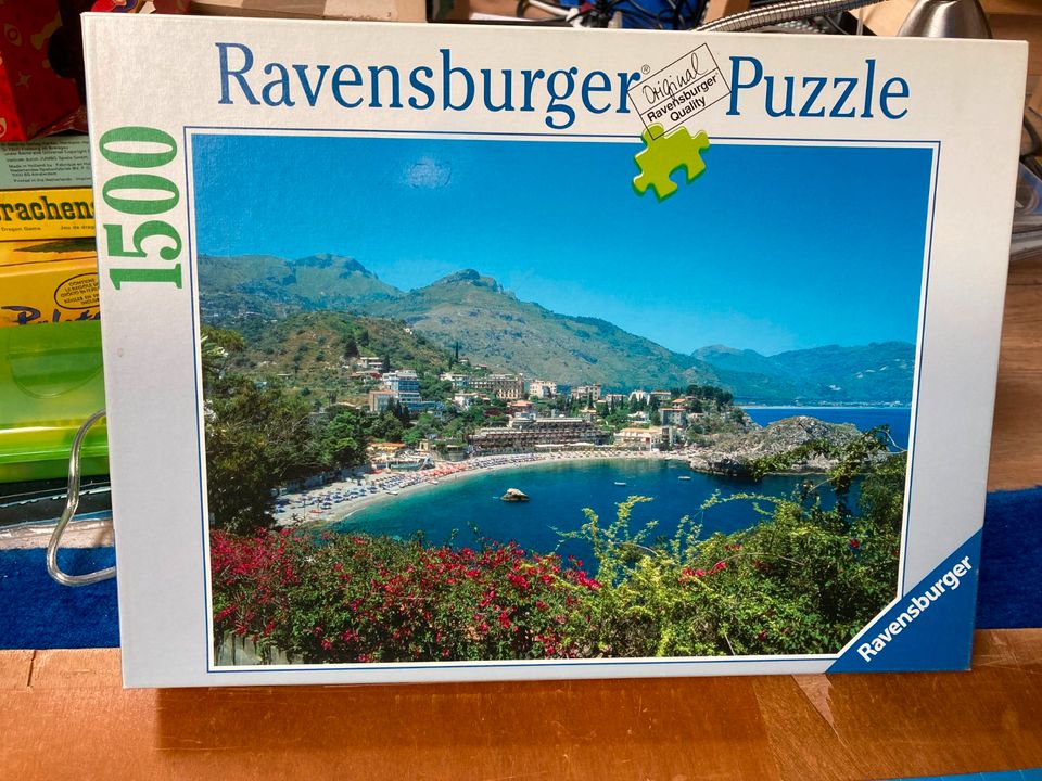 1500 Teile Puzzle von Ravensburger, Motiv: Taormina, Sizilien in Herrischried