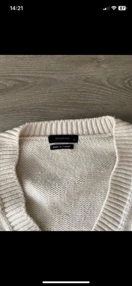 Strickpullover Damen Reserved Größe 36 S weiß in Hamburg