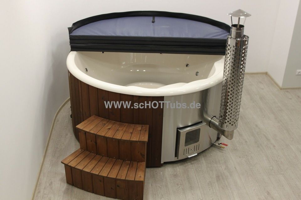 BADEFASS/HOT TUB/Whirlpool DELUXE 200cm mit Deckel für 6 Personen in Rheinbach