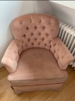 Skirted Samt Sessel - Retro chic, rosa Köln - Nippes Vorschau