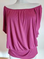 2 T-Shirts mit Carmen-Ausschnitt, schwarz und magenta Rheinland-Pfalz - Kirn Vorschau