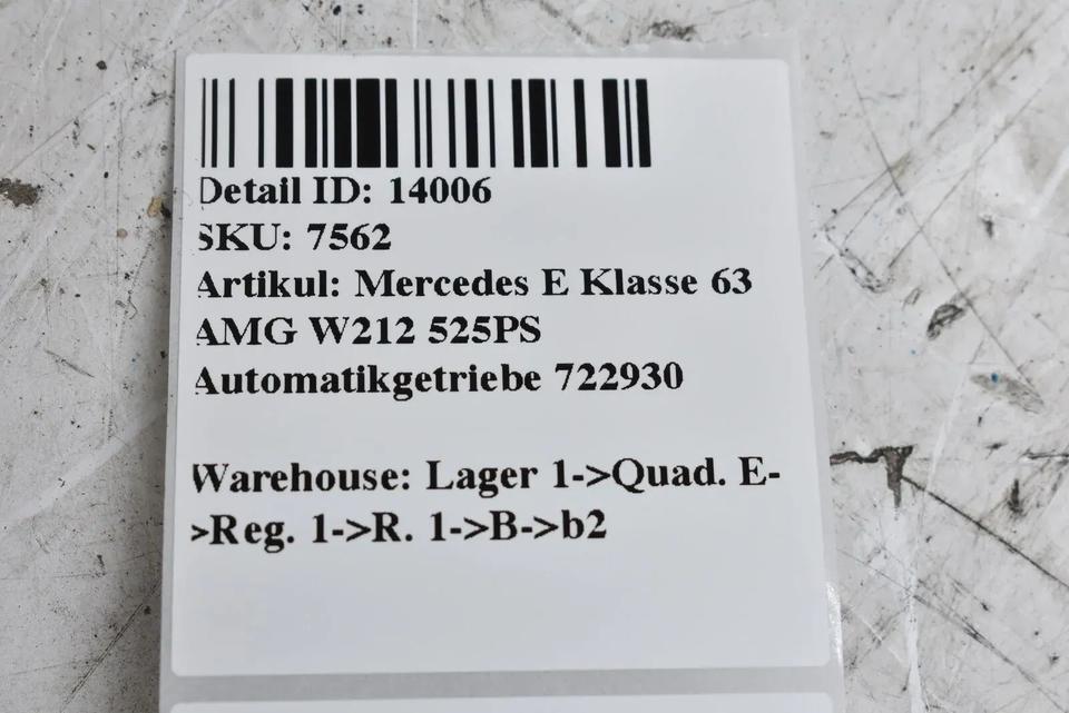 Mercedes E 63 AMG W212 Automatikgetriebe A2122701221 722930 in Ottersberg