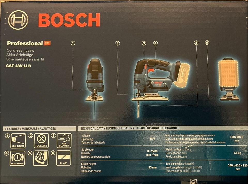 Bosch Professional GST 18V-LI B Stichsäge in Düsseldorf
