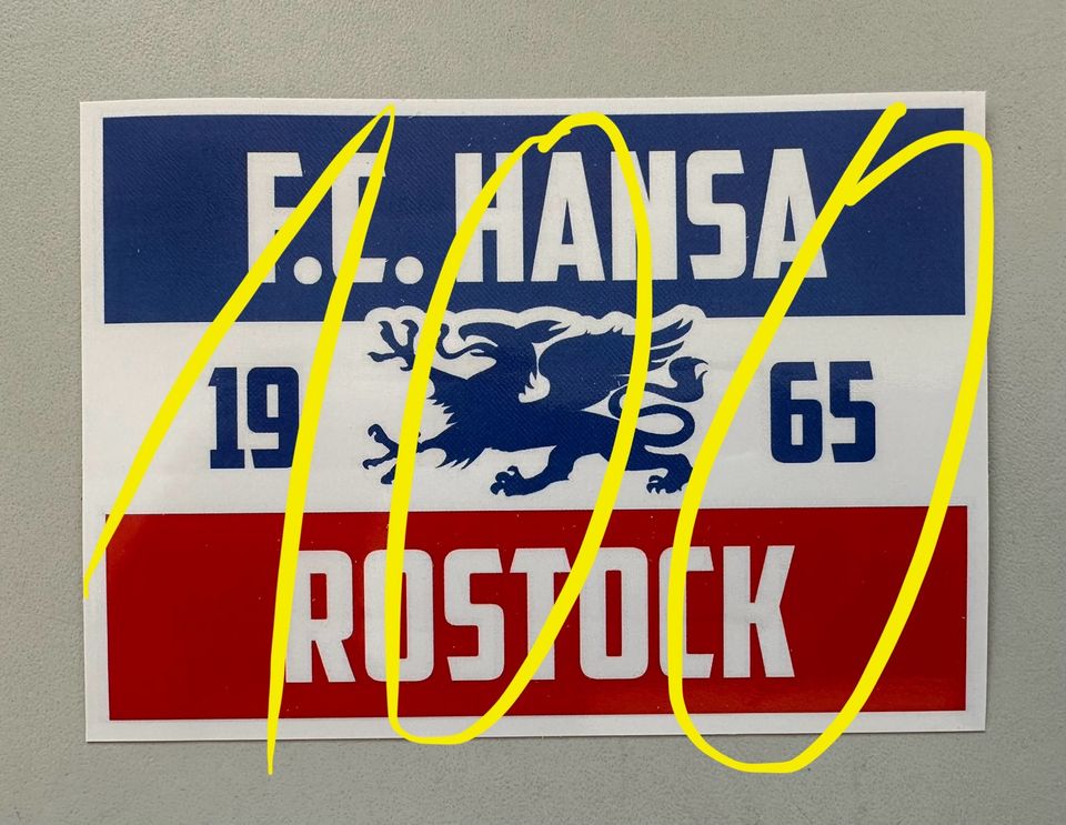 100 Hansa Rostock Aufkleber Sticker FCH Kogge in Frankfurt am Main