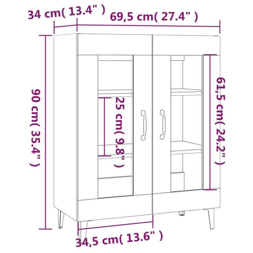 Sideboard Hochglanz-Weiß Beistellschrank Kommode Anrichte NEU in Weilburg