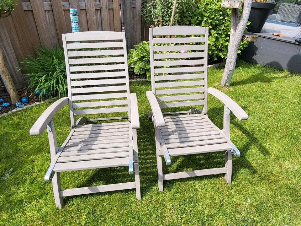 Tchibo Deckchair grau mit Polster *neuwertig* in Nettetal