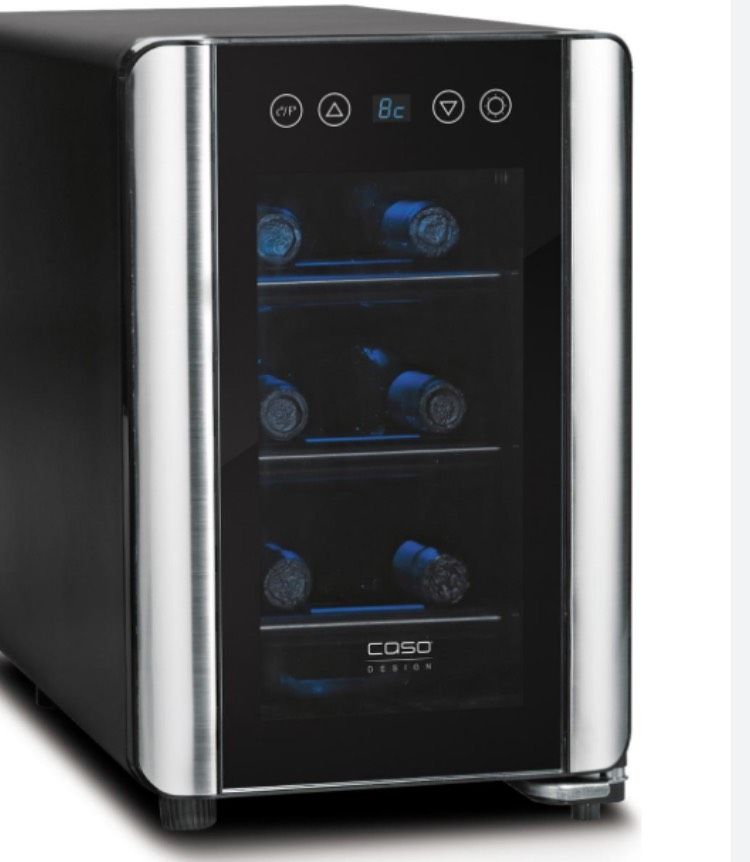Caso Design Weinkühler WineCase 6, mit blauem LED Licht in Breitscheid