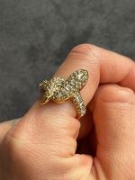 Chunky Snake Ring Edelstahl Gold Schlange mit Zirkonia besetzt Nürnberg (Mittelfr) - Mitte Vorschau