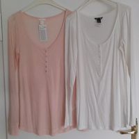 Neu 2 x Longsleeve Langarm Shirt Weiß Rosa L 42 Nordrhein-Westfalen - Olpe Vorschau