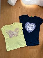 Benetton zwei T-Shirts blau gelb Herz Schmetterling 98/104 (100) Vahrenwald-List - List Vorschau