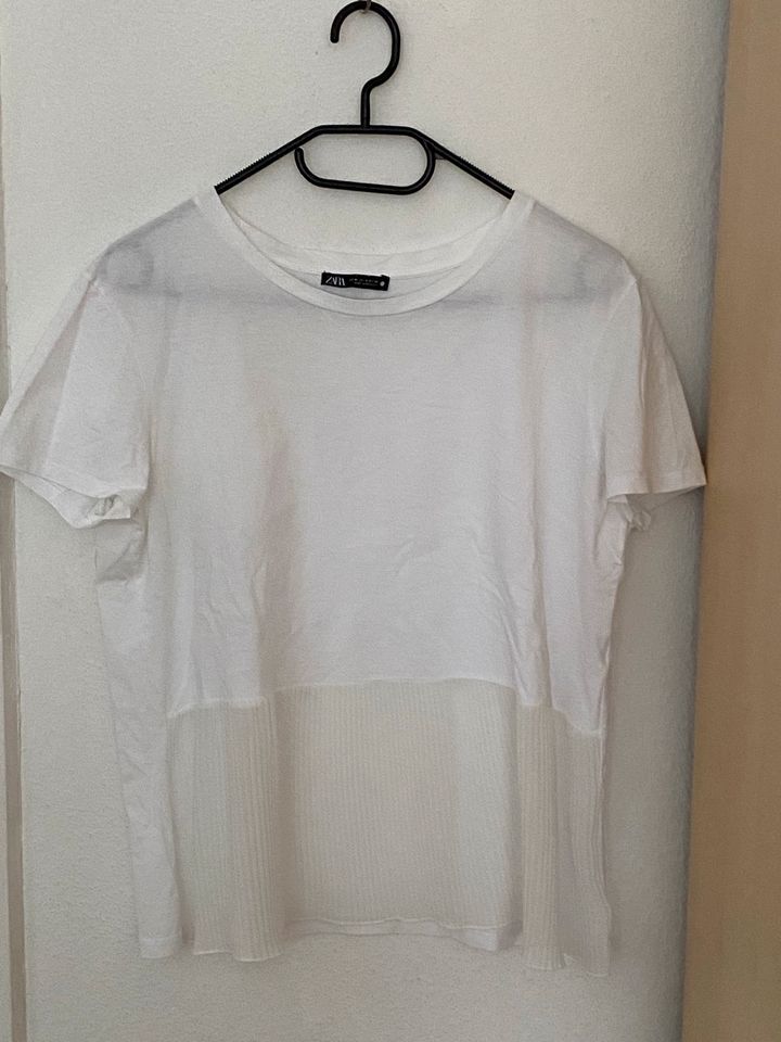 T-Shirt Weiß Plissee Zara in Hamburg