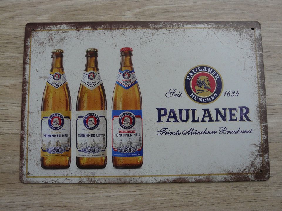 PAULANER MÜNCHNER HELL / URTYP - Blechschild–Werbeschild. in Leverkusen