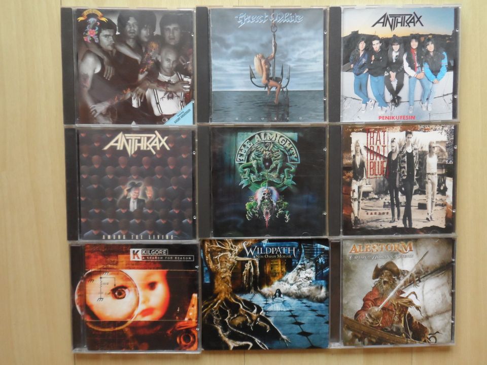 (5) 108 Rock CD`s Nine Ince Nails, Tesla, Rose Tattoo, Anthrax in Ludwigshafen
