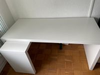 Ikea Malm Schreibtisch in weiß zum Ausziehen Hessen - Büttelborn Vorschau