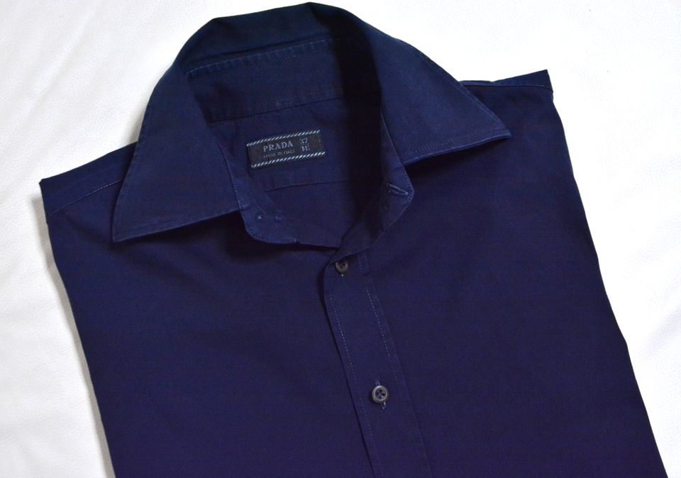 PRADA Hemd _Gr. S (46/48) 37, 14 ½_ Herren Shirt ITALY Blau in Frankfurt am Main