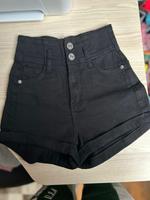 High Waist Damen Denim Shorts in Schwarz Baden-Württemberg - Pforzheim Vorschau