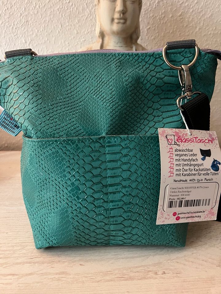 Neue Gassi Tasche Hund / Shopper/ Tasche in Petrol in Wesel