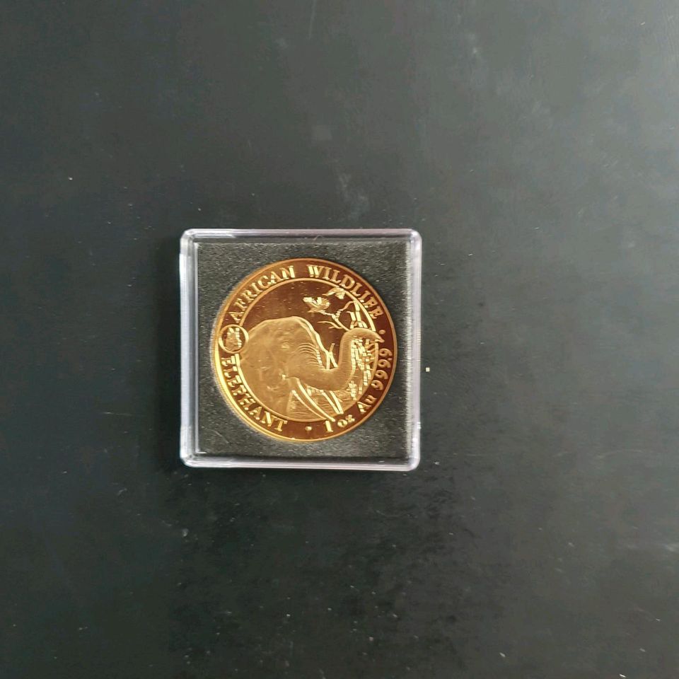 Goldmünze Somalia Elephant 2018 Privy Mark . 1 Oz ( 31,1 Gramm ) in München