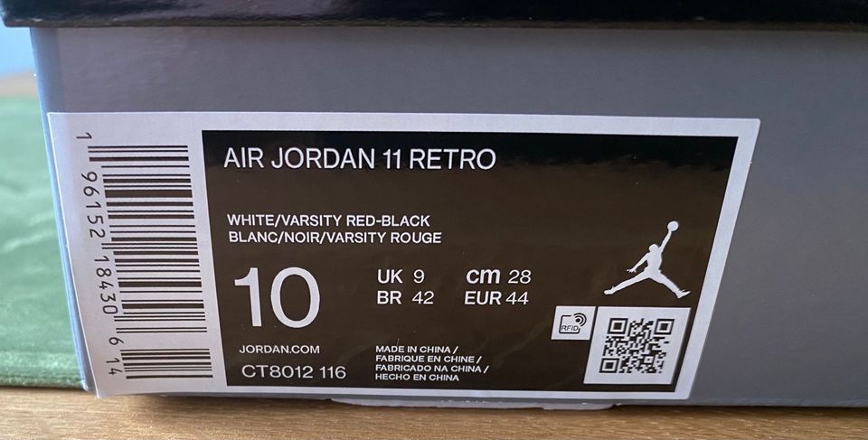 Nike Air Jordan 11 Retro Cherry rot Lack Größe 44 mit Ovp in Düsseldorf