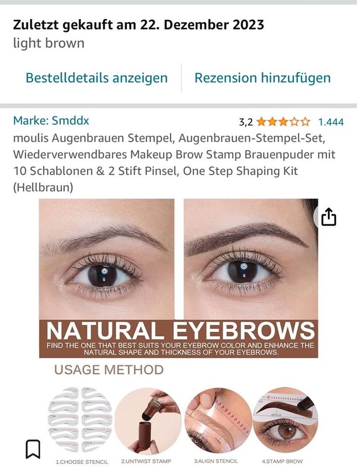 NEUwertig - Eyebrow Stamp braun dunkelbraun Augenbrauen Brow in Köln