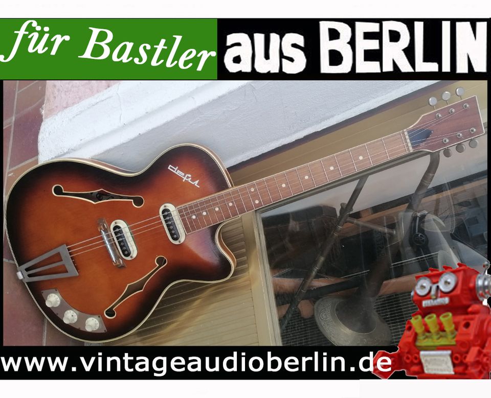 alte Beat Jazz E-Gitarre Defil Polen rare vintage defekt Bastler in Berlin