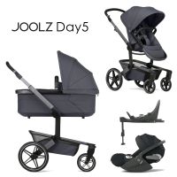 Joolz Day 5 - 4in1 Kinderwagen-Set - Stone Grey - inkl. Babywanne + Sportsitz + Cybex Cloud T i-Size + Base T + XXL-Zubehörpaket - NEU Hessen - Fulda Vorschau