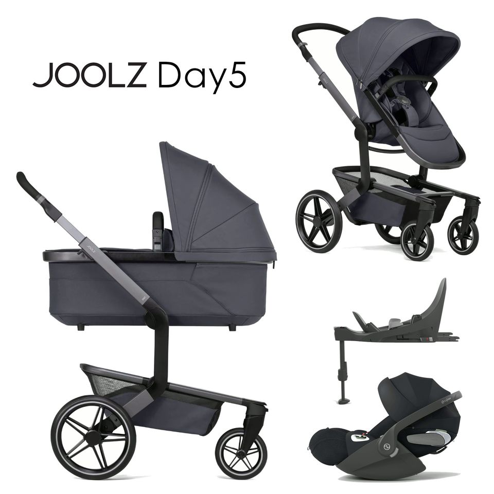 Joolz Day 5 - 4in1 Kinderwagen-Set - Stone Grey - inkl. Babywanne + Sportsitz + Cybex Cloud T i-Size + Base T + XXL-Zubehörpaket - NEU in Fulda