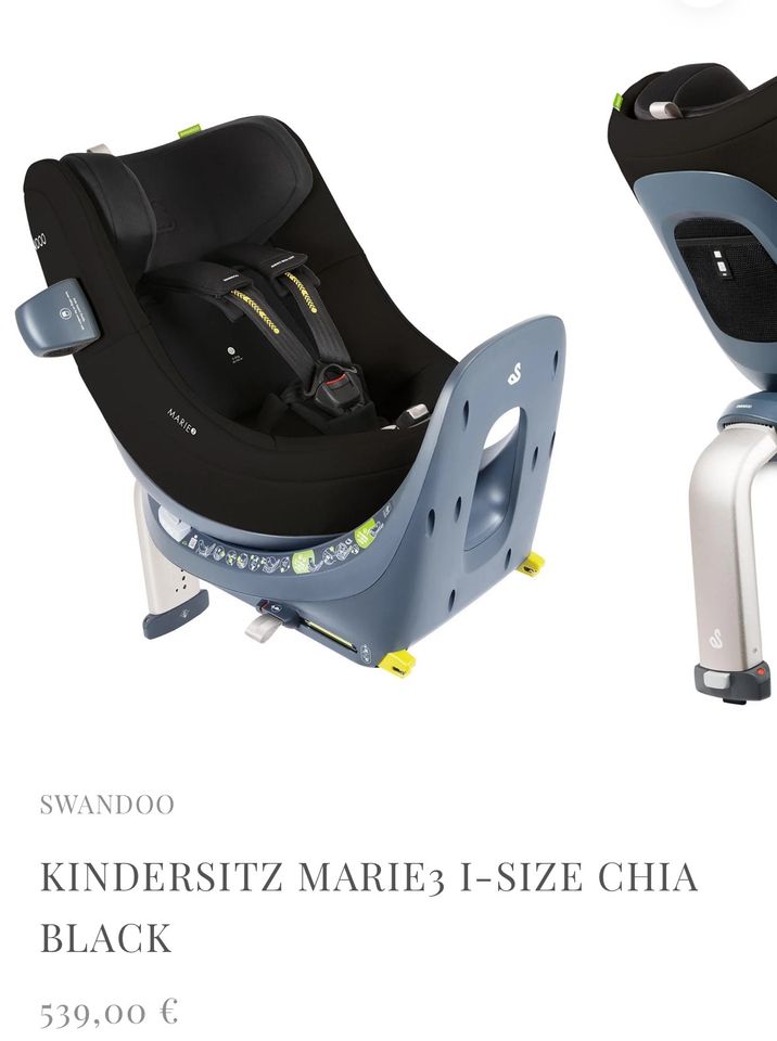 SWANDOO Kindersitz 0M-4J Marie 3 i-Size in Chia Black in Hannover