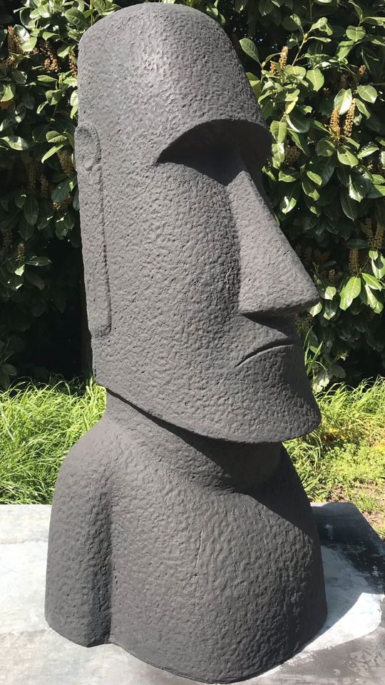 XL Moai 120cm 180kg Osterinsel Tiki Kopf Rapanui Bali Steinguss in Hamburg