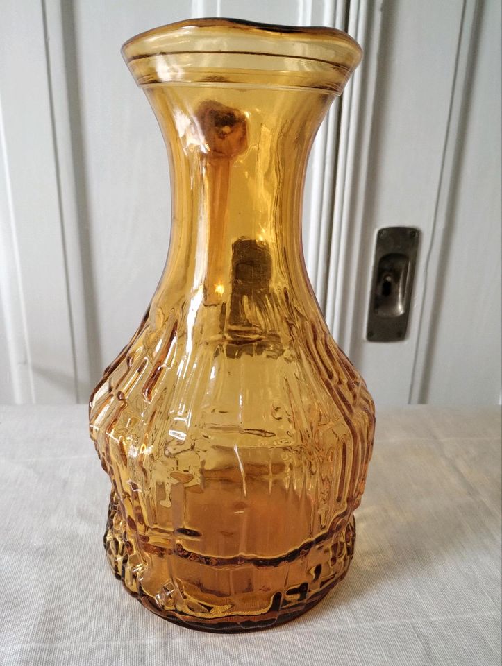 Karaffe orange Kanne Italy Mid Century vintage Glas in Kiel