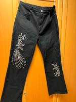 Damenjeans schwarz, Gr.46 mit Pailettenapplikationen Bayern - Landshut Vorschau