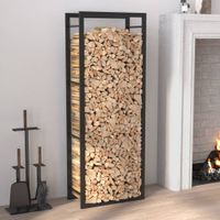 Holzregal Brennholzregal Mattschwarz 50x28x132 cm Stahl Bayern - Bad Kissingen Vorschau