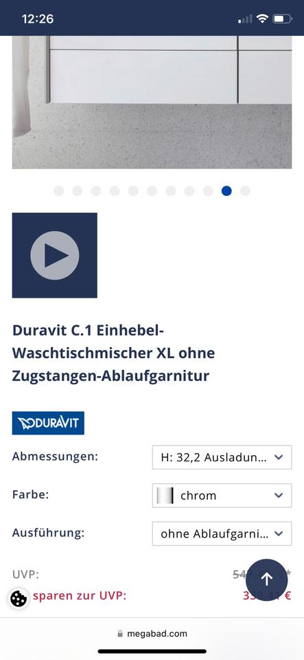 Duravit C.1 Einhebel-Waschtischmischer XL Chrom Neu in Borken