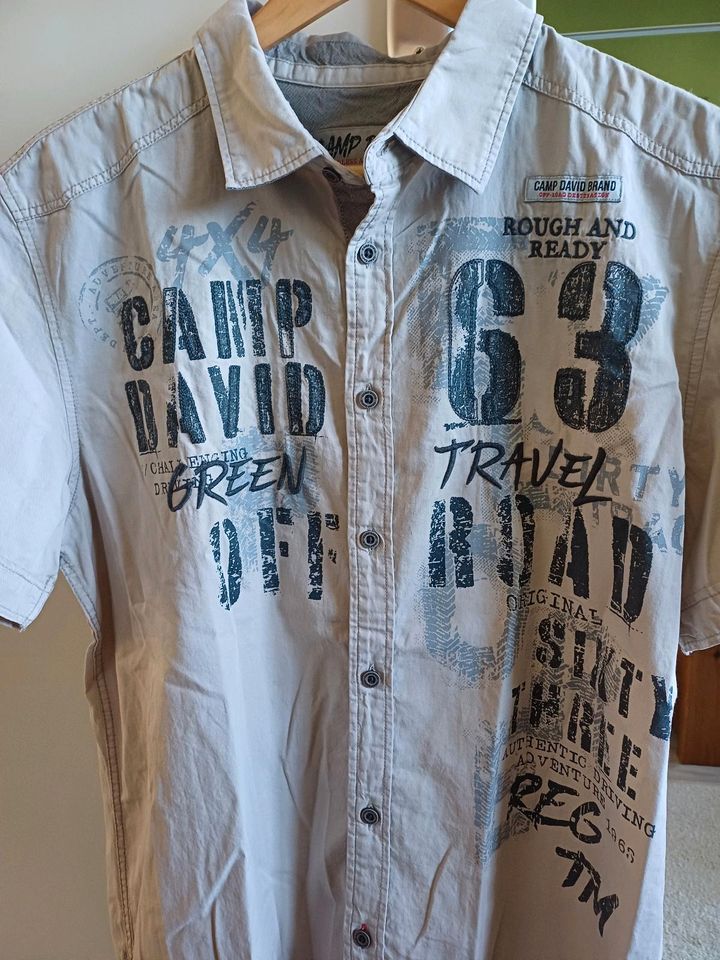 Hemd Herren Camp David Gr.S NEU beige in Laage