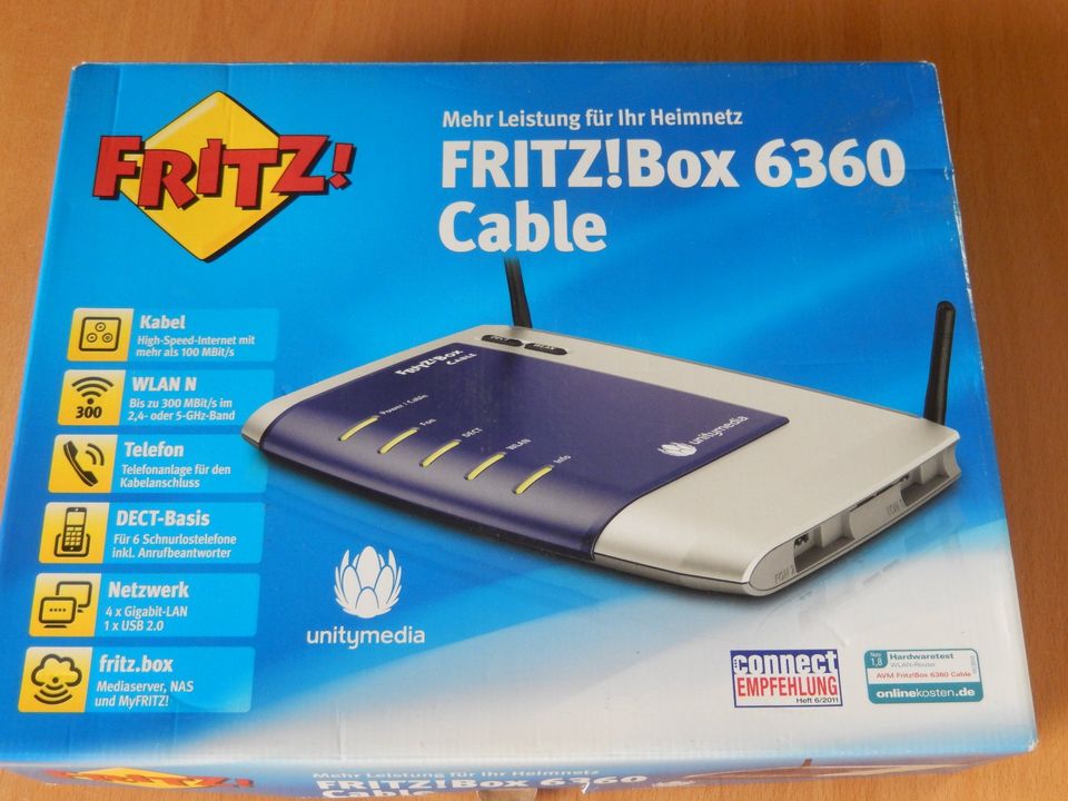 AVM Fritzbox 6360 Cable Neuwertig in Essen