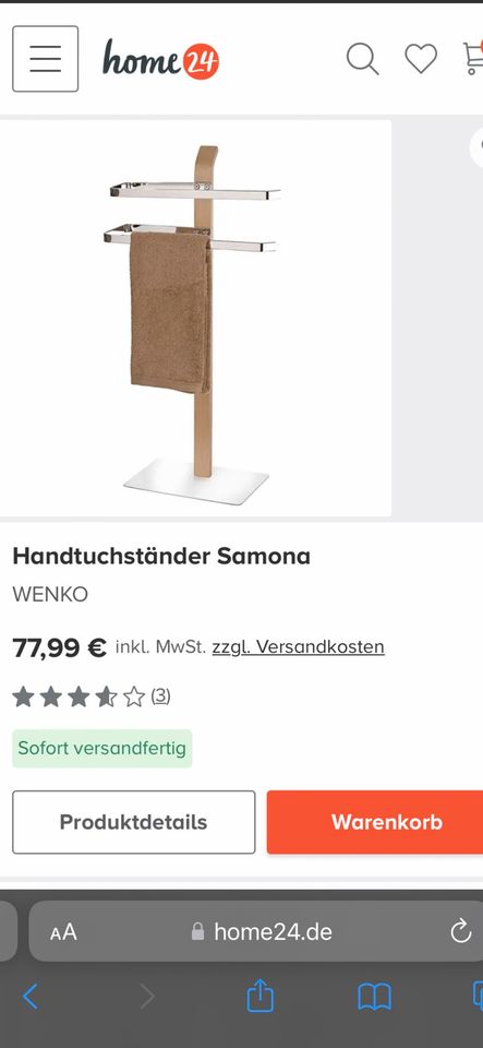 Handtuchständer  Handtuchhalter Samona von Wenko WC Bad Neu in Berlin