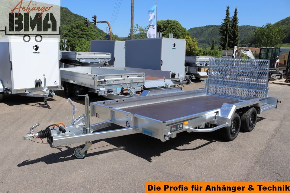 Hapert Indigo Maschinentransportanhänger 405x179 3500kg Parabel in Tannheim