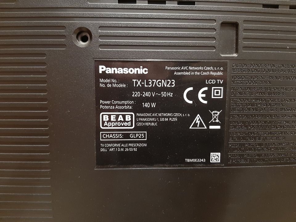 Fernseher Panasonic TX-L37GN23 in Dormagen
