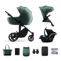 Kinderkraft PRIME 2 - 3in1 Kinderwagen-Set - Dark Green - inkl. Babywanne + Sportsitz + Babyschale + XXL-Zubehörpaket - NEU Hessen - Fulda Vorschau