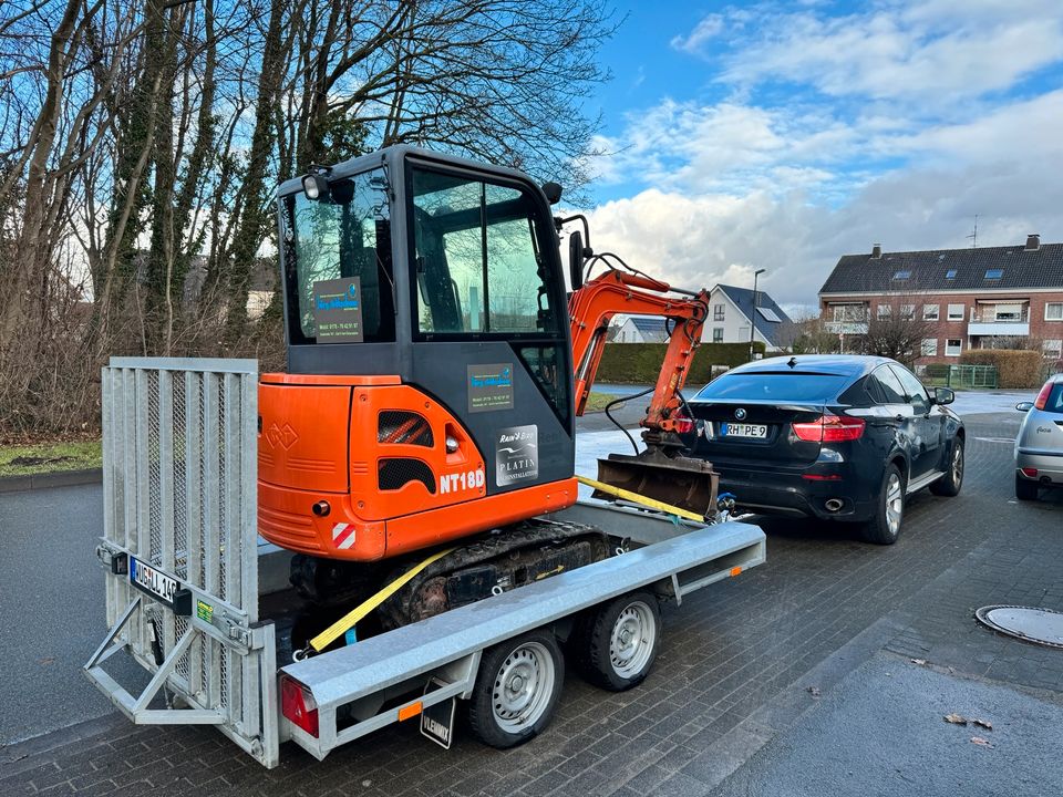 Minibagger 1,8t Bagger Nante NT18 Vermietung Miete Verleih in Spalt