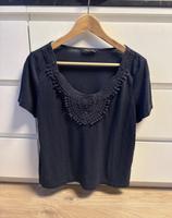 Only x you tshirt meliert dunkelblau Stick Stickerei Navy weit M Hessen - Stadtallendorf Vorschau