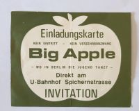 Big Apple Berlin Einladungskarte 70er Jahre Rare Hessen - Pfungstadt Vorschau