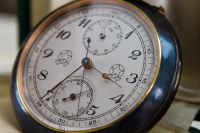 Schwere antike Militär Chronograph Taschenuhr im Etui  RAR Baden-Württemberg - Karlsruhe Vorschau